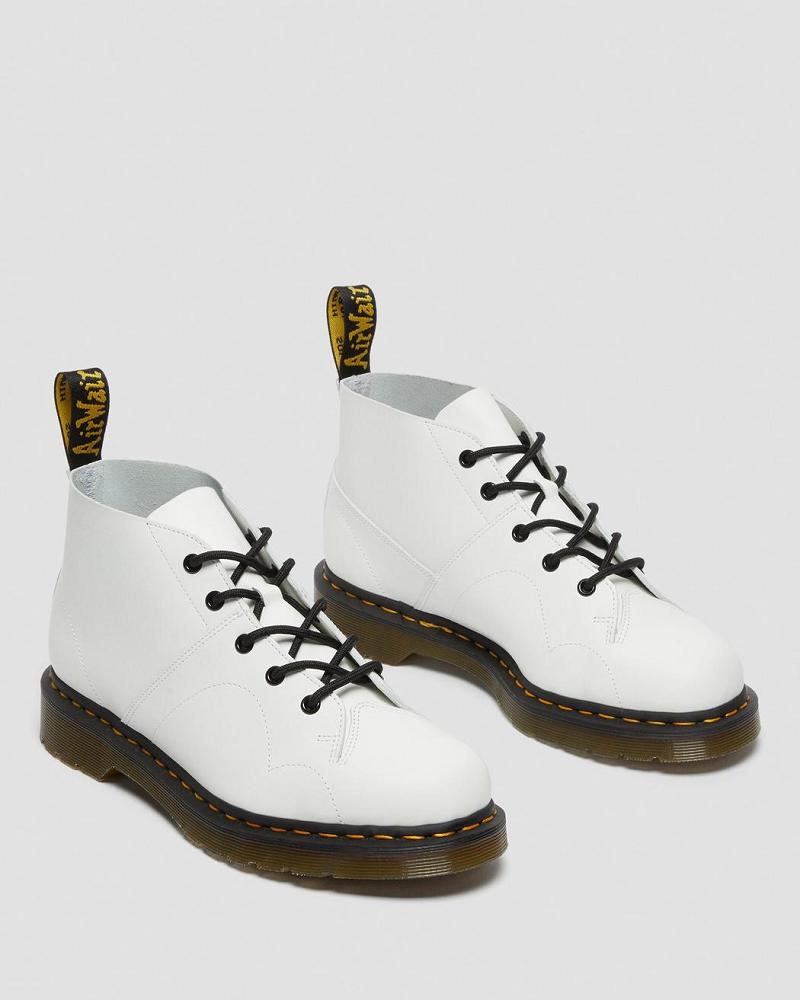 Botas De Mono Dr Martens Church Smooth Cuero Hombre Blancos | MX 261SGL